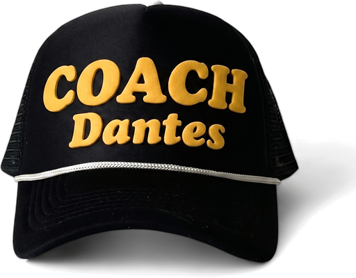 Coach Dantes trucker cap · giallo ocra su nero